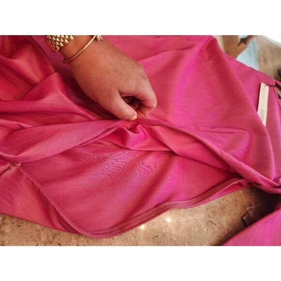 Samuel Dong NWT pink taffeta cocktail dress size Large cutout - Picture 10 of 11